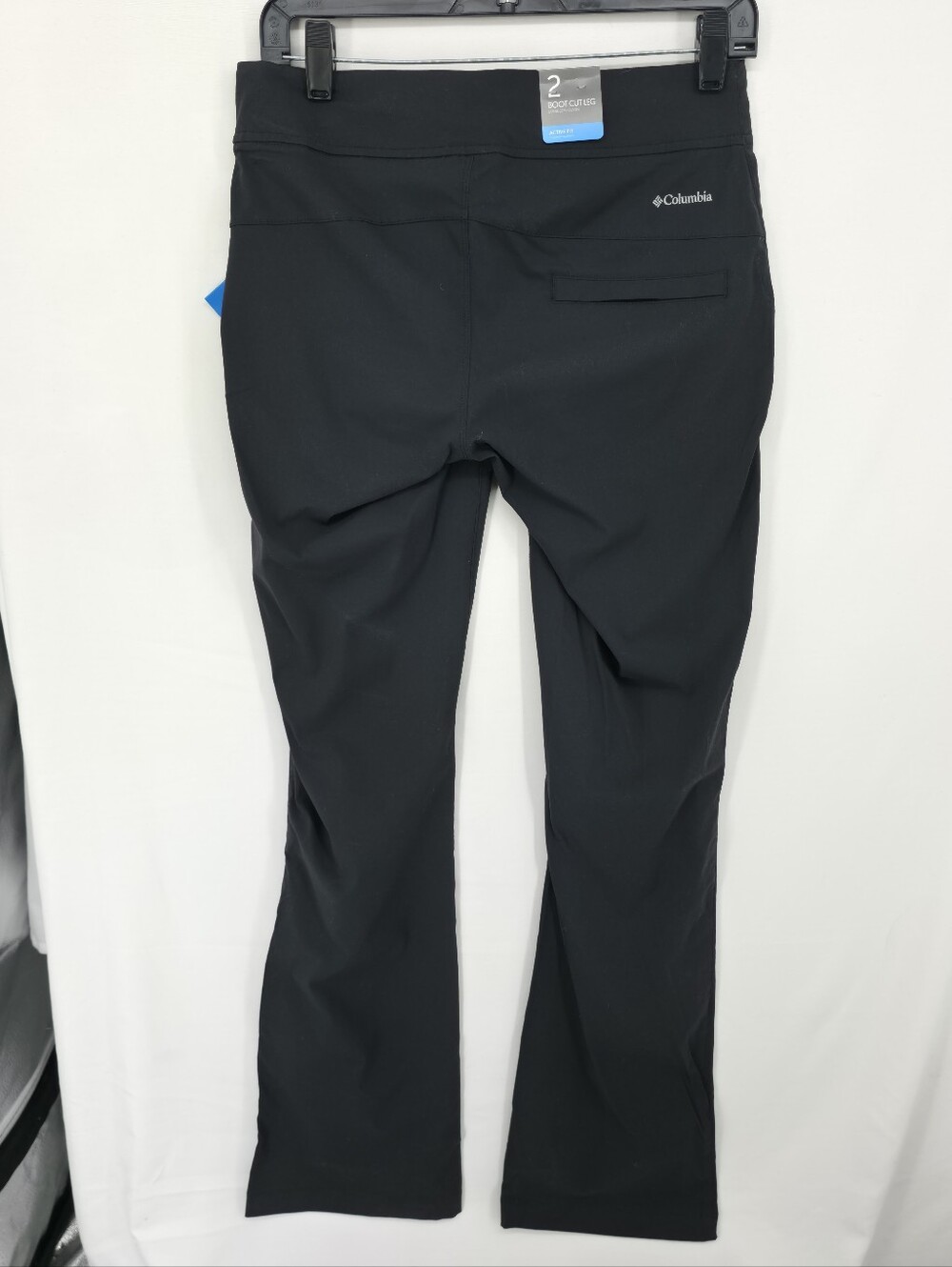 NWT Columbia Black Performance Bootcut Pants Drawstring Stretch Size 2 - Picture 9 of 15